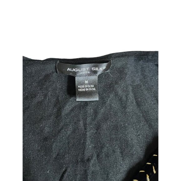 August Silk Knits Women's Black Top - Picture 3 of 6